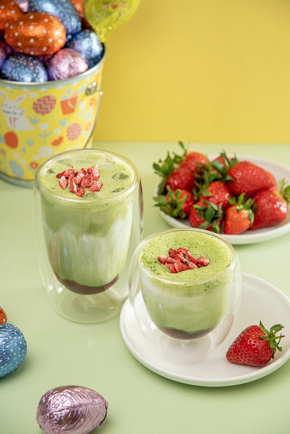 草莓抹茶拿鐵