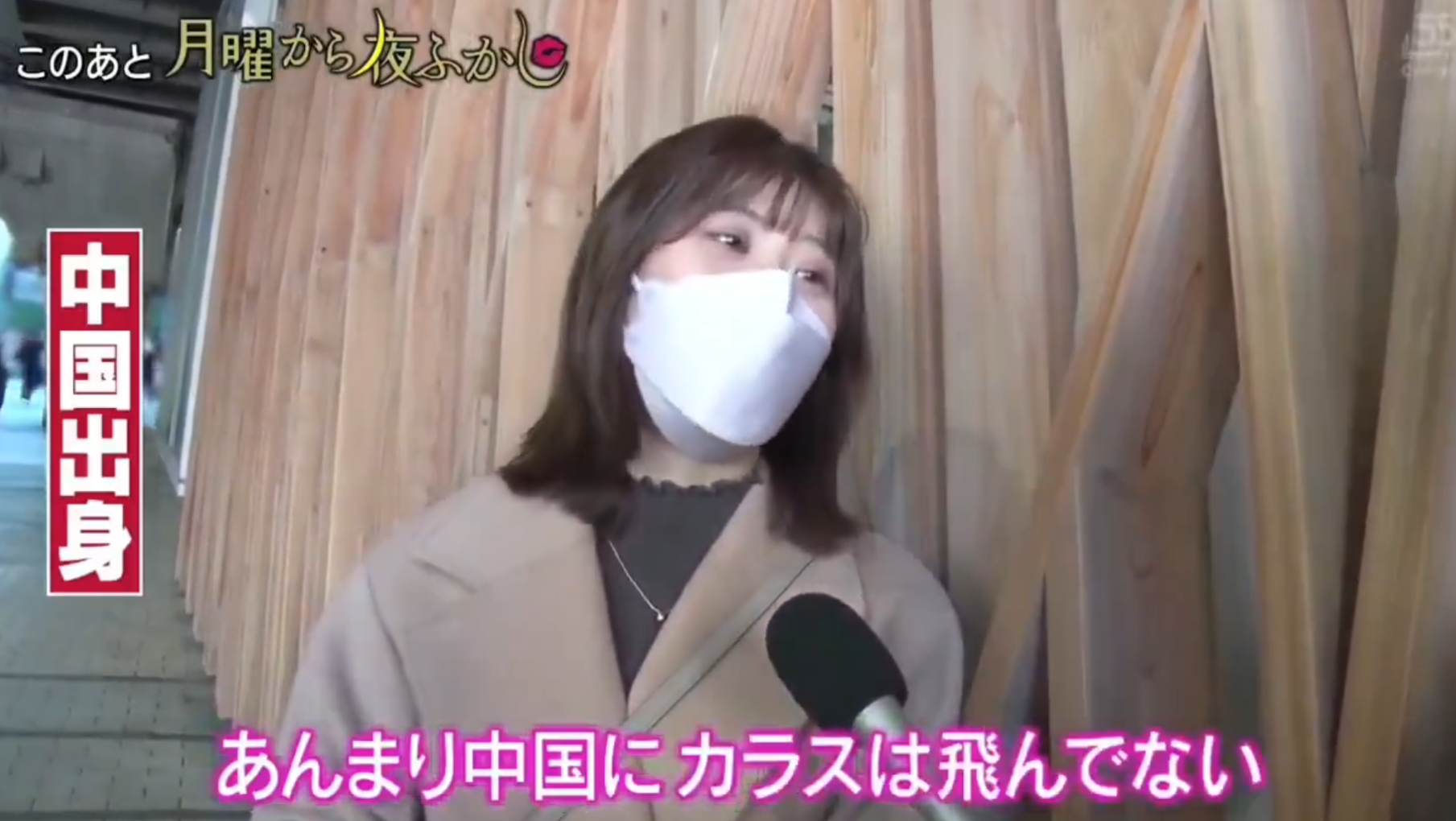 受訪女子表示中國沒有很多烏鴉。(影片截圖)