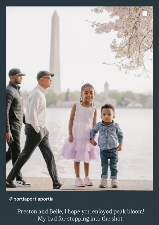 奧巴馬轉發照片回應。(互聯網)