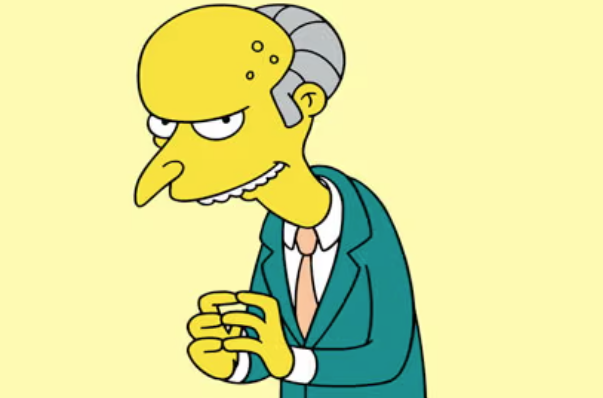 網民指BB似《阿森一族》內的Mr. Burns。(互聯網)