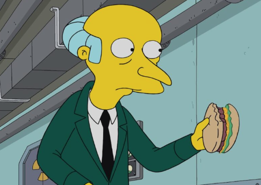 網民指BB似《阿森一族》內的Mr. Burns。(互聯網)