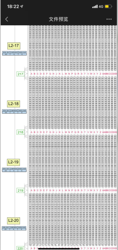 小紅書流出啟德主場館的座位表。
