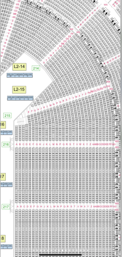 小紅書流出啟德主場館的座位表。