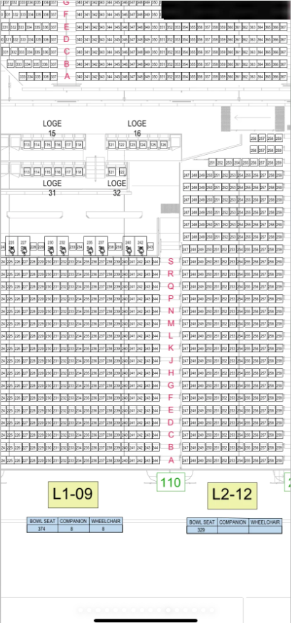 小紅書流出啟德主場館的座位表。