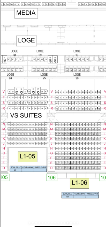 小紅書流出啟德主場館的座位表。