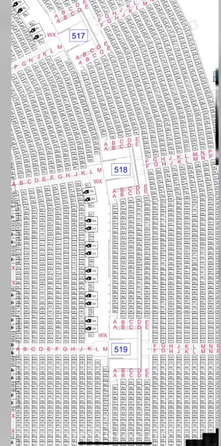 小紅書流出啟德主場館5樓的座位表。