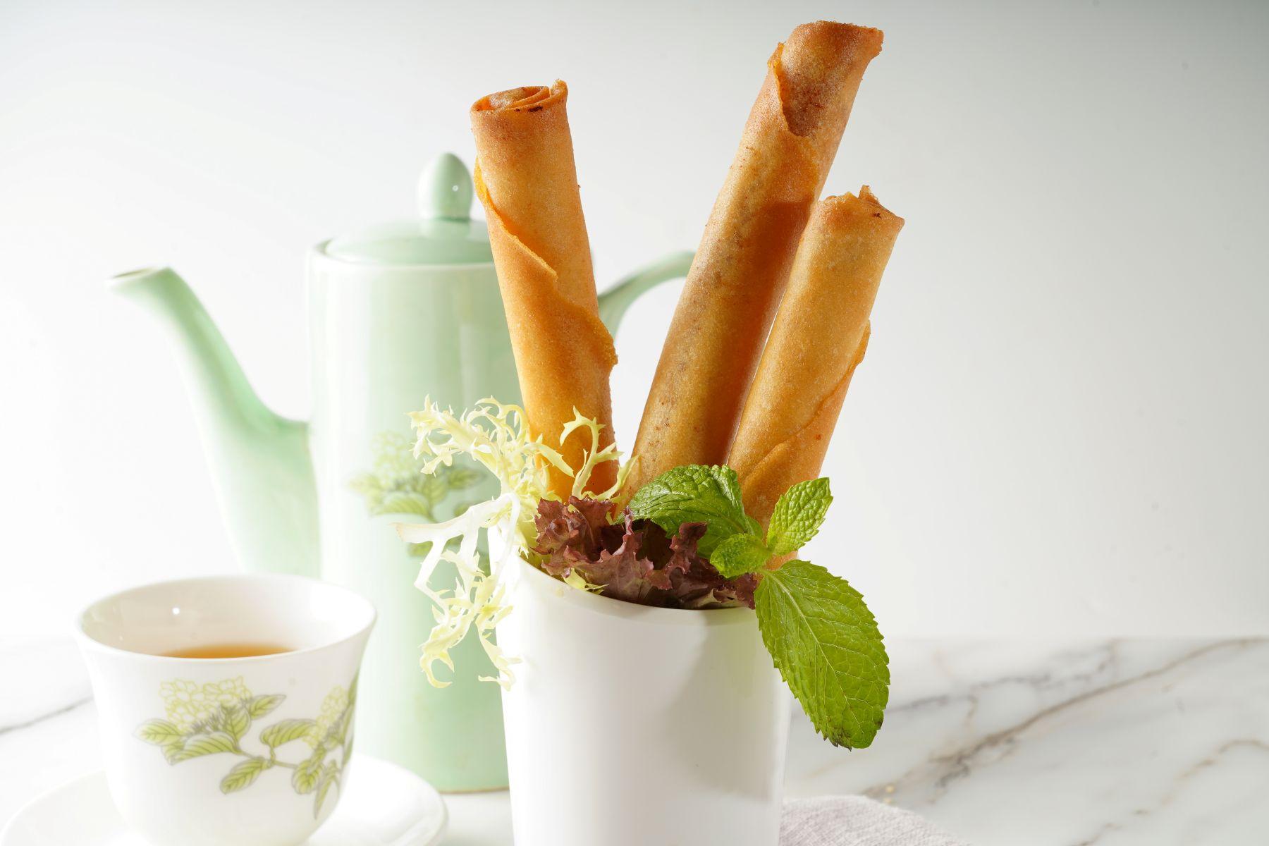 鮮蝦蒜香長春卷