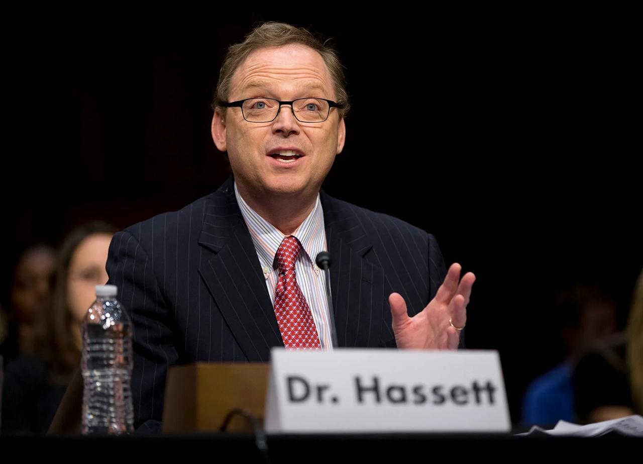 哈塞特(Kevin Hassett)表示,關稅談判優先考慮日本和南韓。(AP)