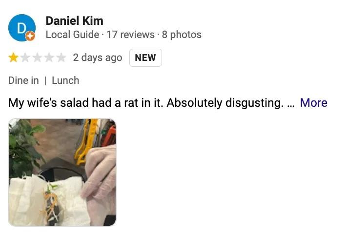 事主決定將事件公開在社交平台以及Google評論。(網上截圖)