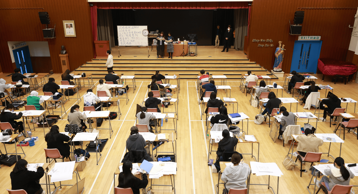 2025年DSE筆試今日(4月1日)開考,以視覺藝術科考試「打頭陣」。(考評局提供)