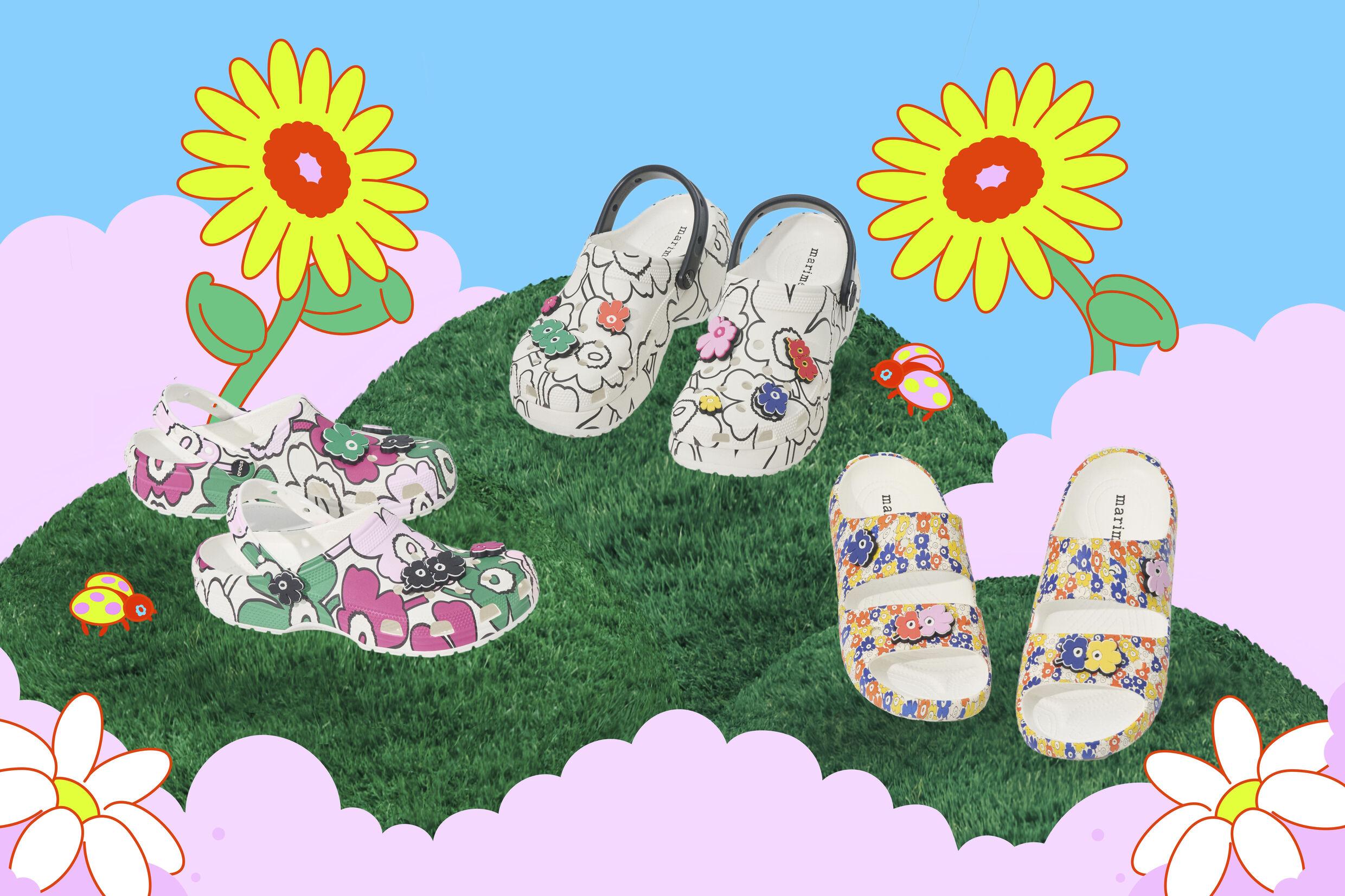 Marimekko x Crocs今次聯乘的3款精美鞋履。
