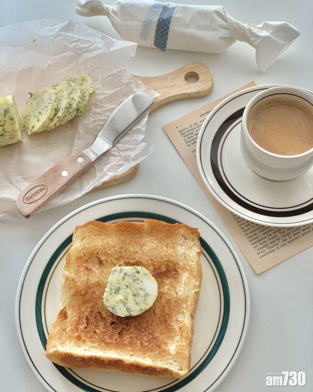 韓式料理|可以用來當成麵包抹醬的檸檬蒔蘿牛油。(instagram @joyhan3641)