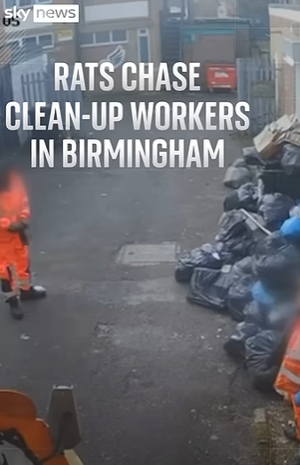 英國伯明翰垃圾車工人罷工