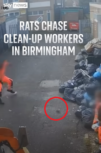 英國伯明翰垃圾車工人罷工