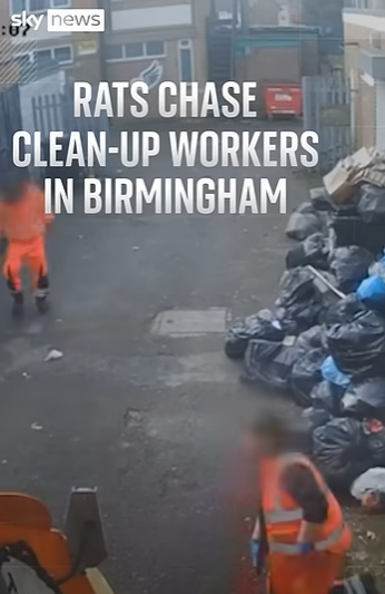 英國伯明翰垃圾車工人罷工