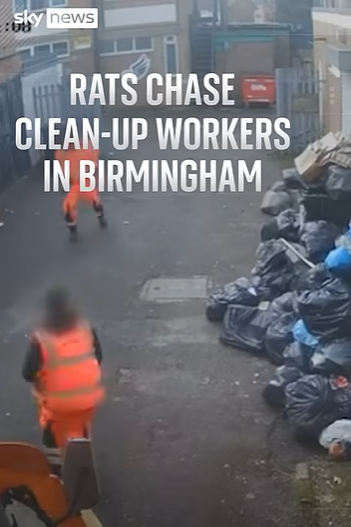 英國伯明翰垃圾車工人罷工