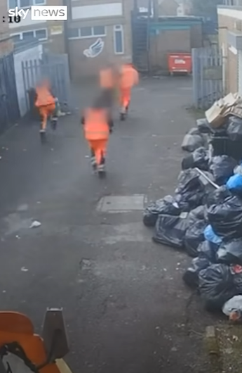 英國伯明翰垃圾車工人罷工