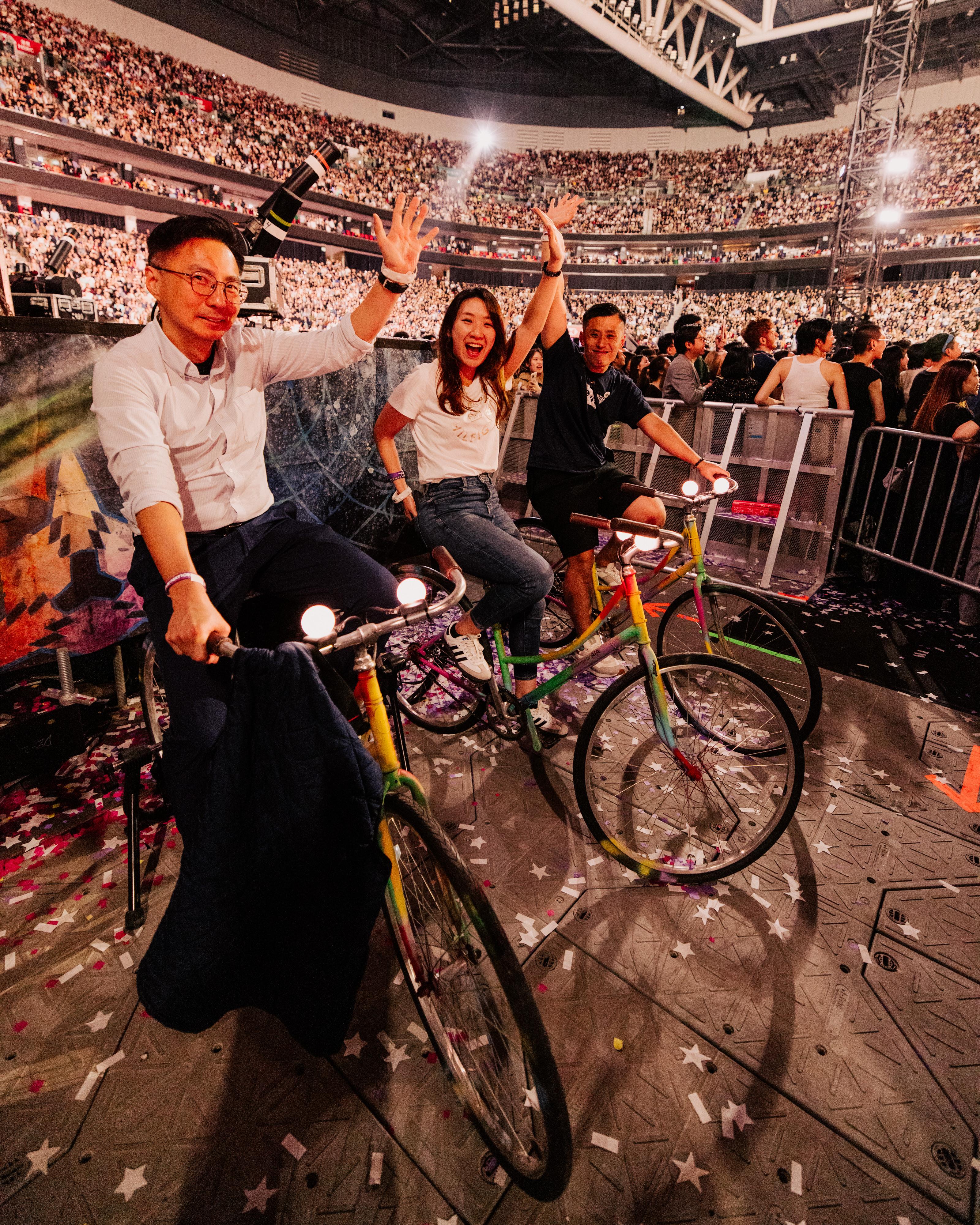 英國殿堂級搖滾樂隊Coldplay演唱會圓滿舉行。(啟德體育園圖片)