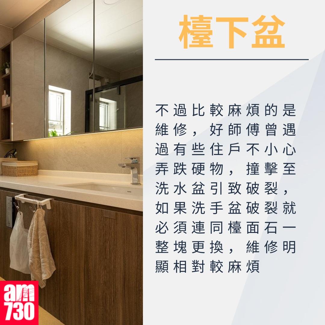 洗手盤點揀好|檯下盆(am730製圖)