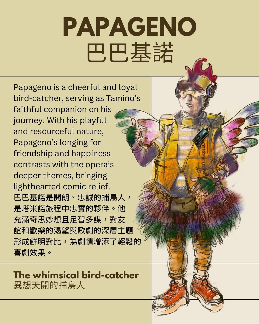 《魔笛》角色設定介紹。