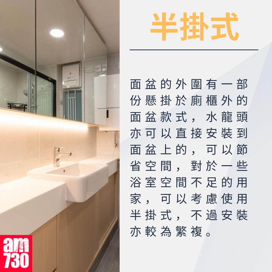 洗手盤點揀好|半掛式(am730製圖)