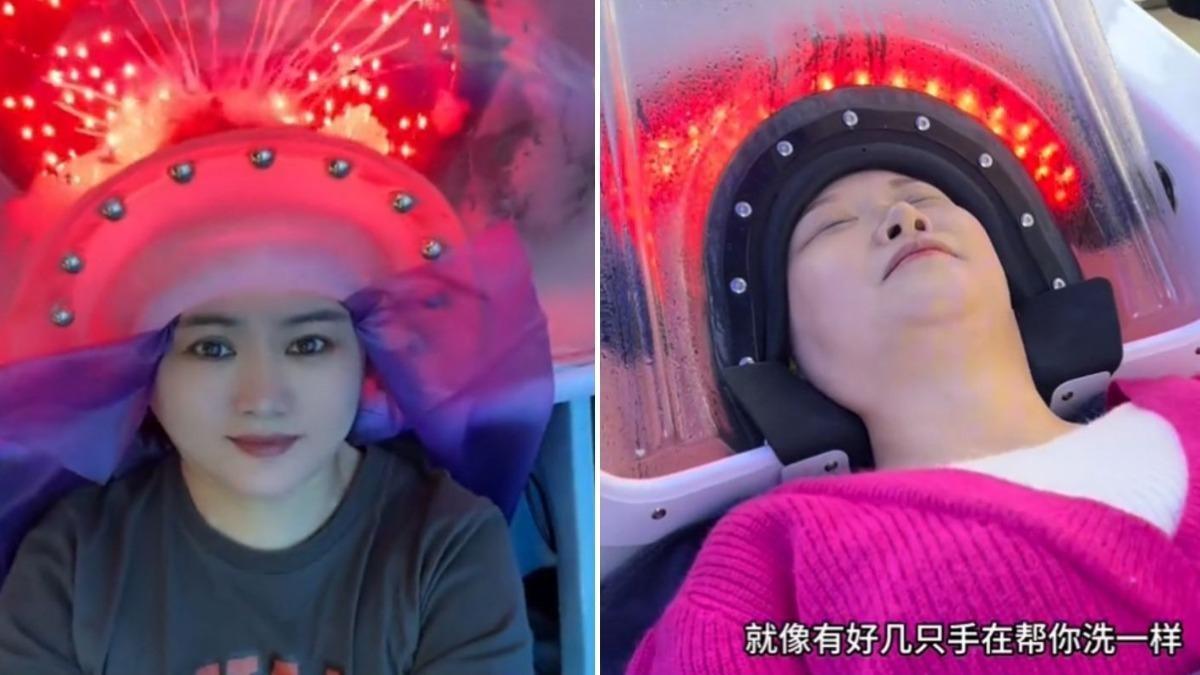 廣州AI洗頭店。(互聯網)