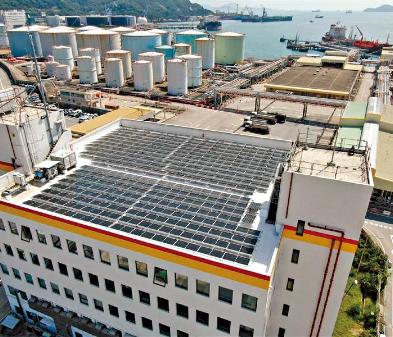 Shell青衣廠房及工程大樓 太陽能板