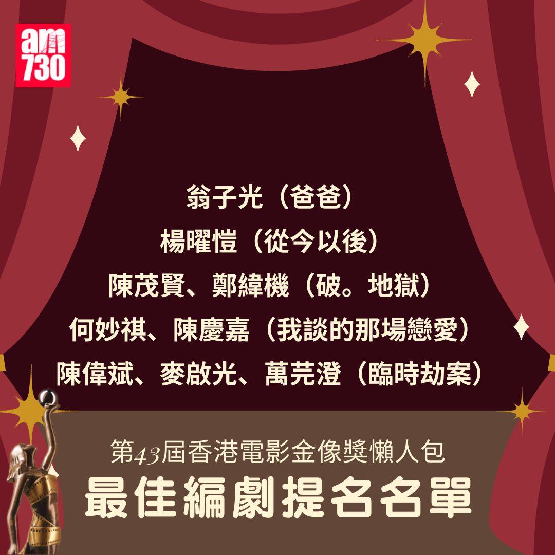 香港電影金像獎2025|提名名單一覽