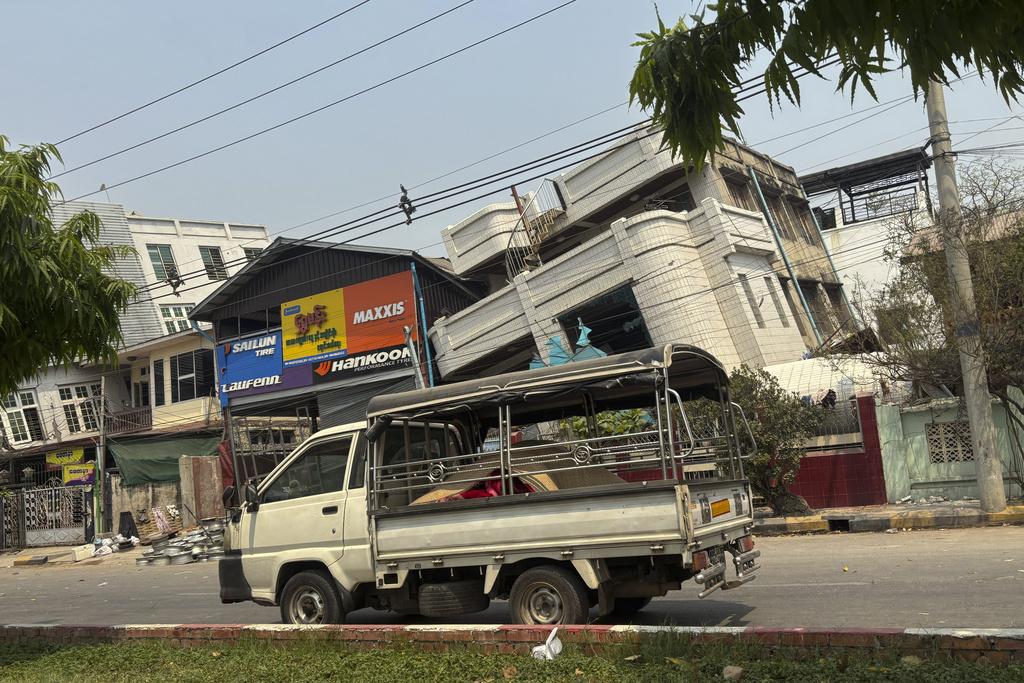 緬甸地震,圖為曼德勒災情。(美聯社)