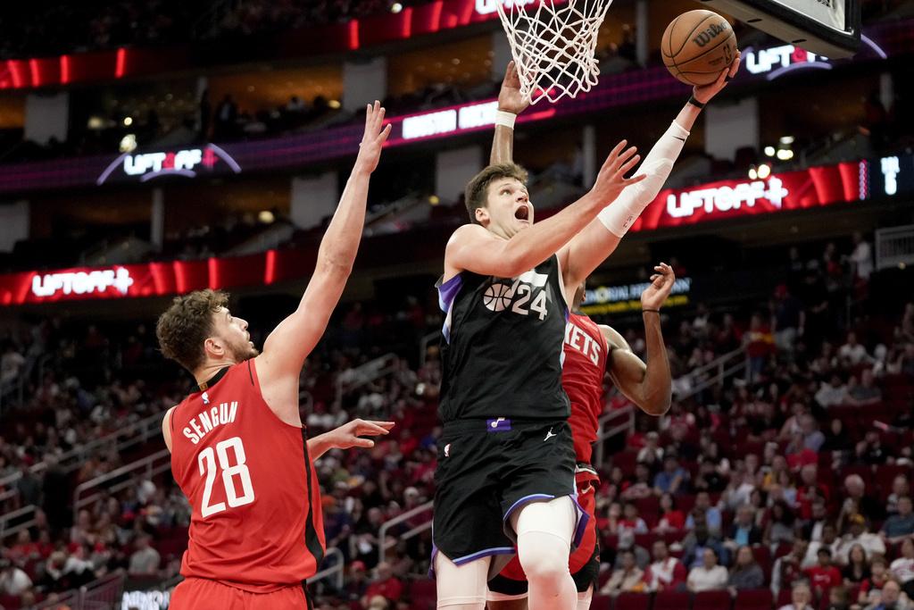 火箭以143:105擊敗爵士。(美聯社)