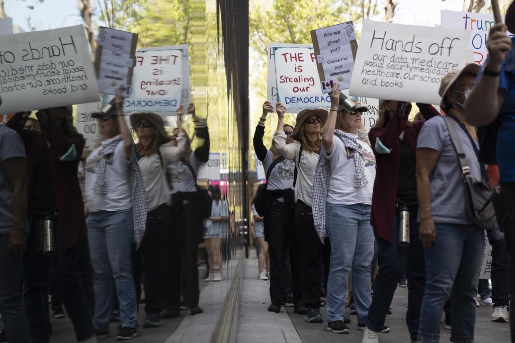 美國連日來爆發示威或遊行,反對總統特朗普。(AP)