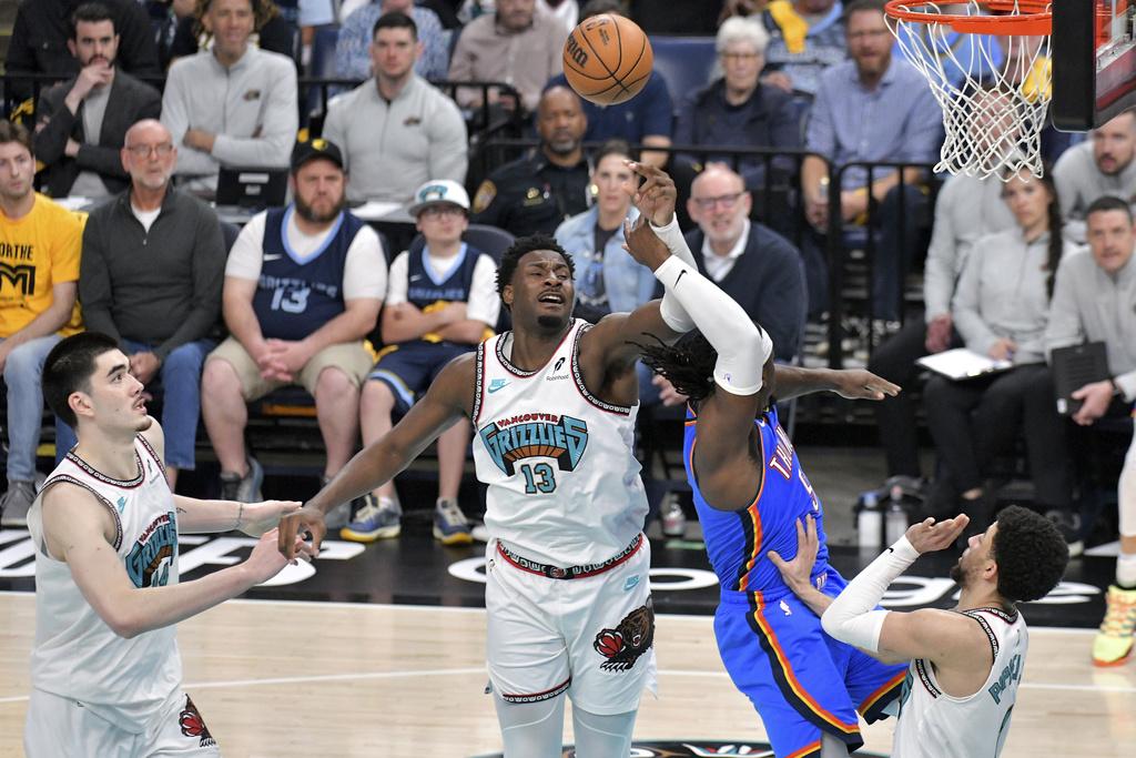 雷霆114:108擊敗灰熊。(美聯社)