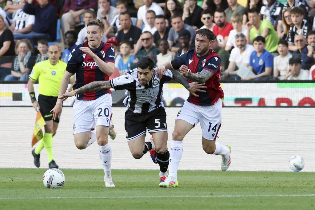 烏甸尼斯與博洛尼亞悶和0:0。(美聯社)