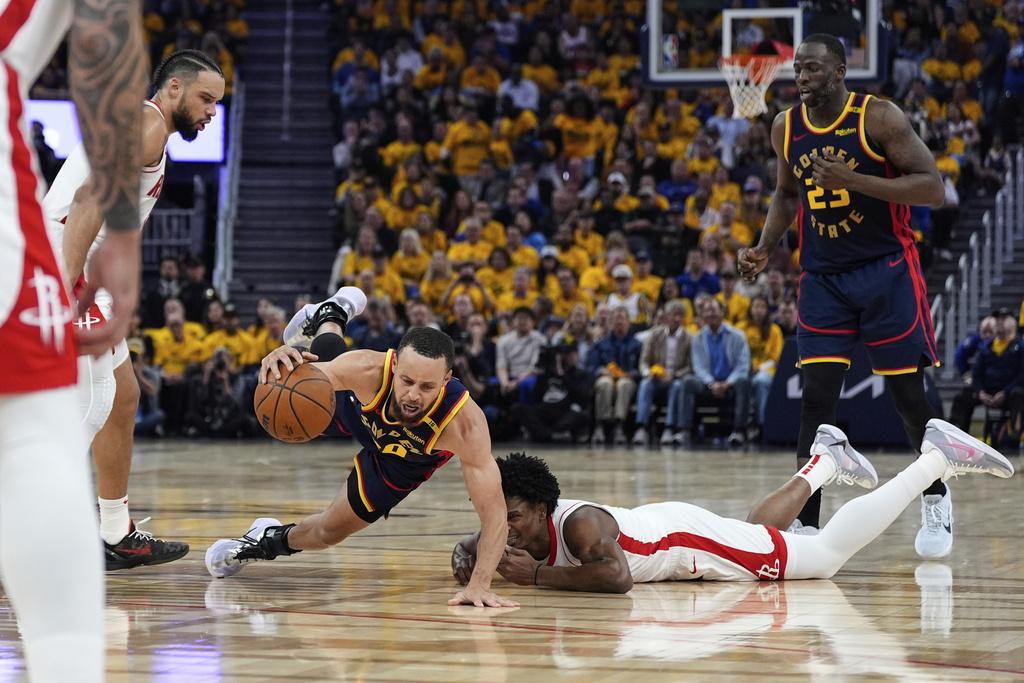 勇士109:106再贏火箭。(美聯社)