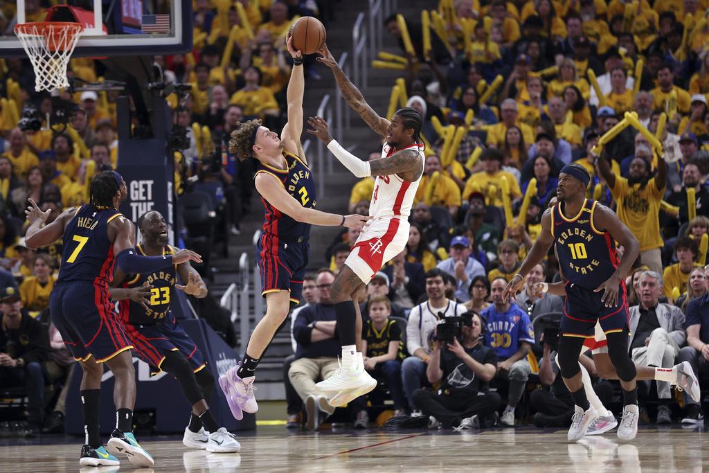 勇士109:106再贏火箭。(美聯社)