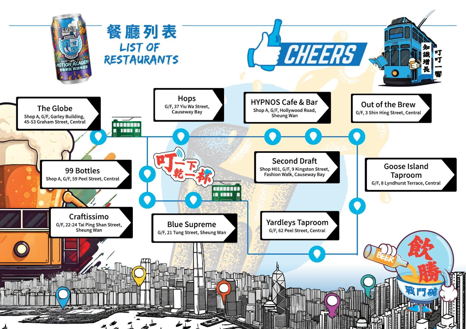 乘客可獲發獨家設計的精釀地圖。