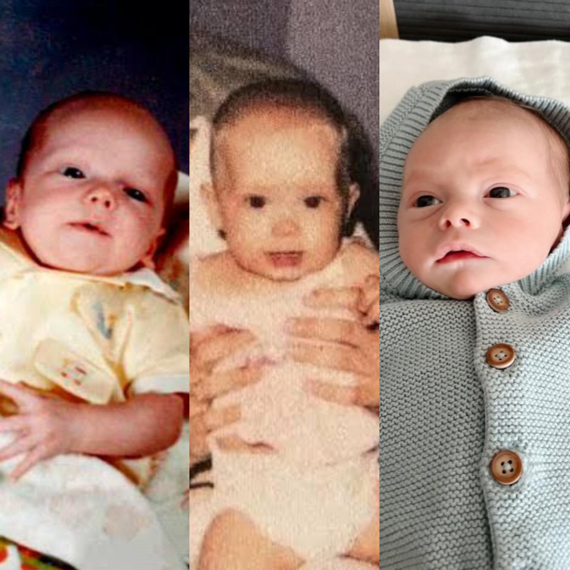 左起)Eminem、Hailey與Elliot的初生嬰兒樣。