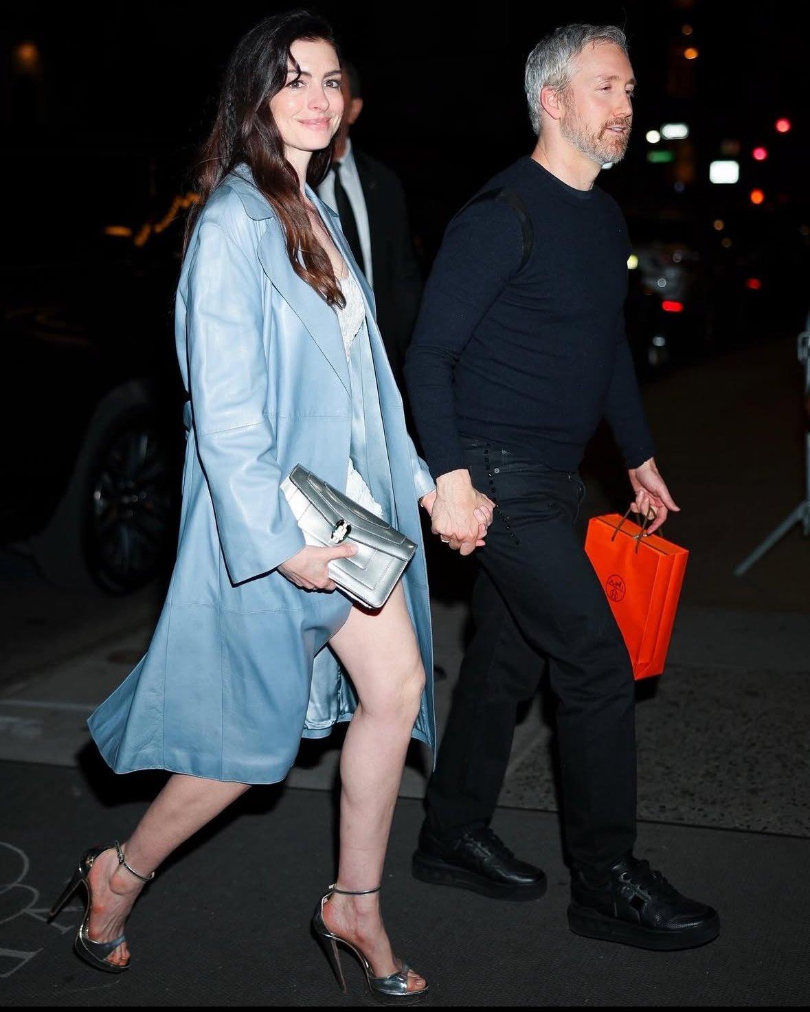 Anne Hathaway與老公Adam shulman,有在Gigi Hadid的生日派對上出現。