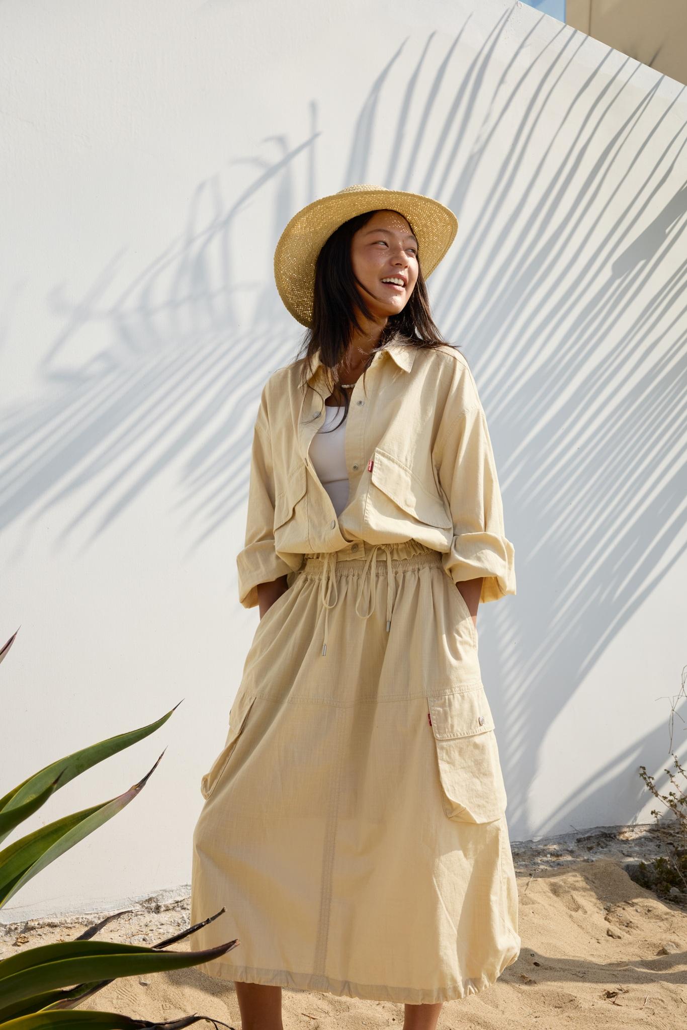 Levi’s雙口袋收腰綁帶女裝外套。$699