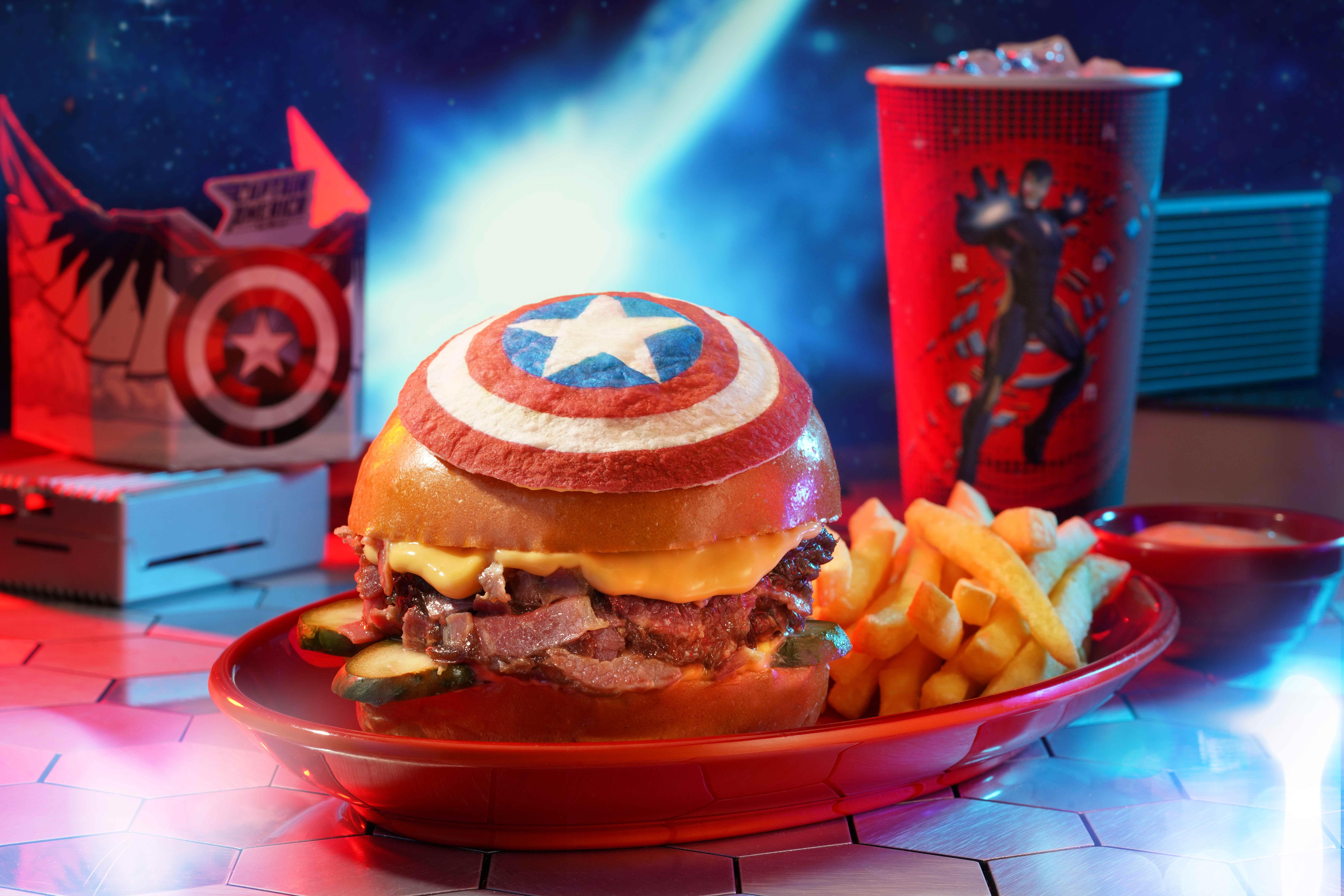 美國隊長芝士牛肉漢堡套餐