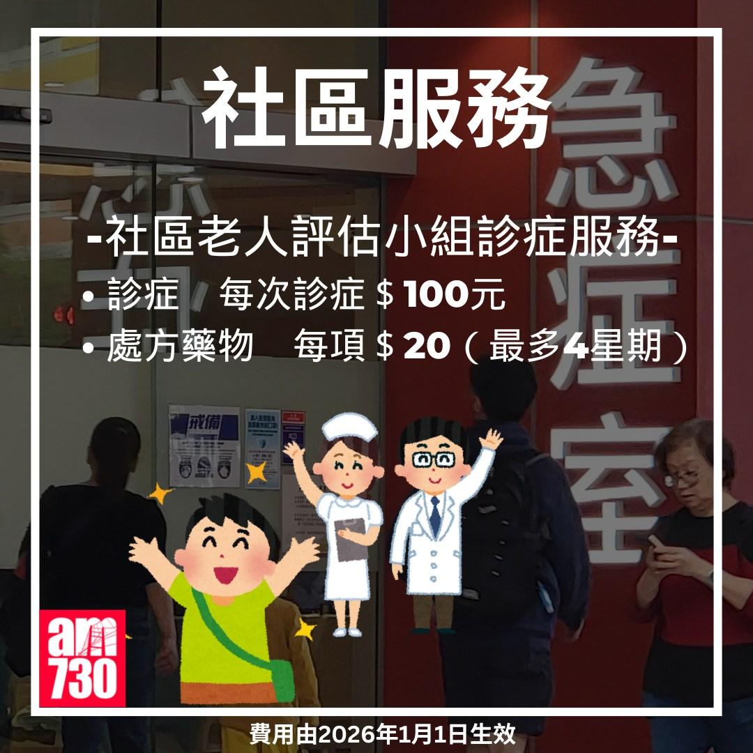 急症室收費丨2026年1月1日生效(am730製圖)