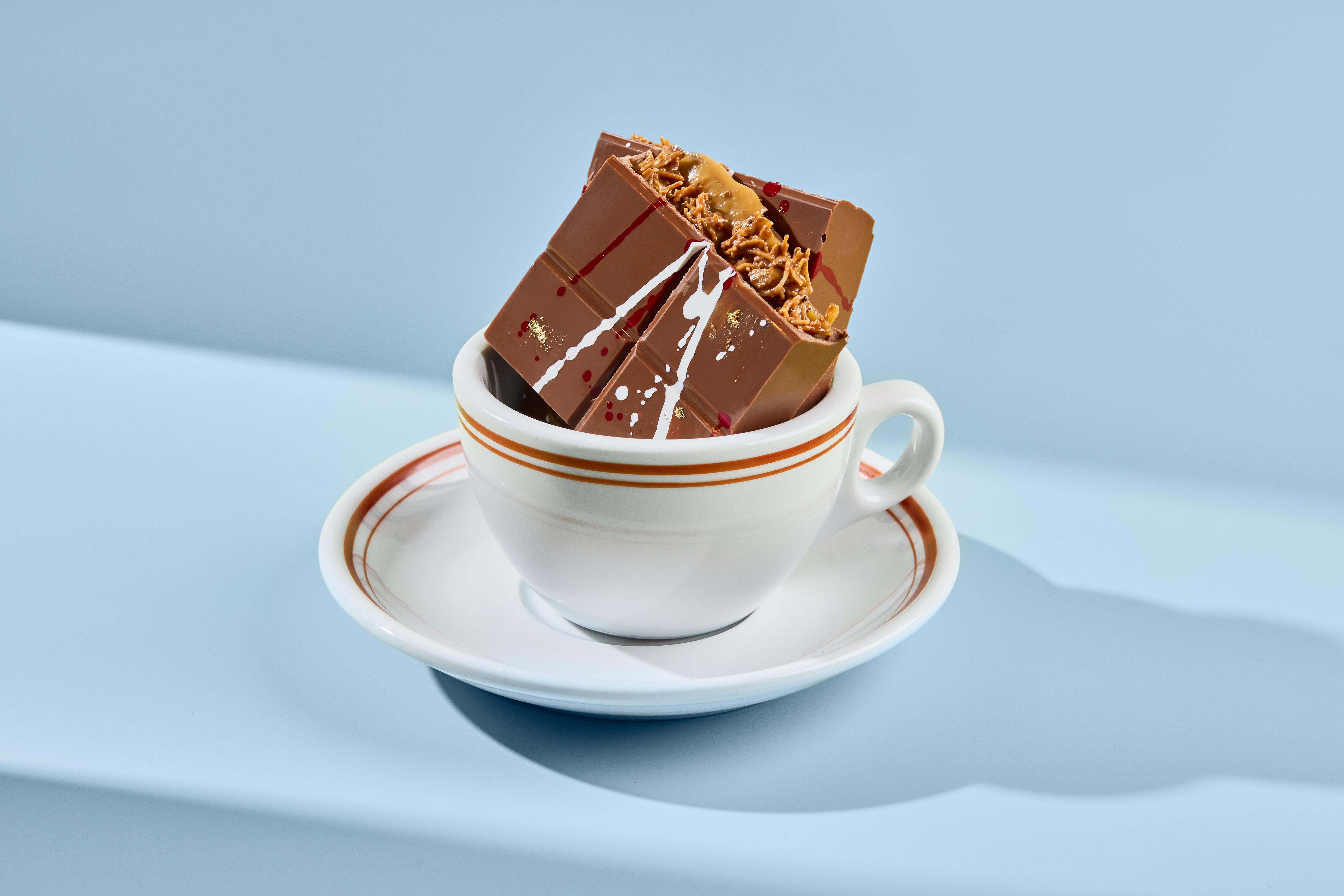 朱古力展現香港地道茶餐廳經典奶茶風味。