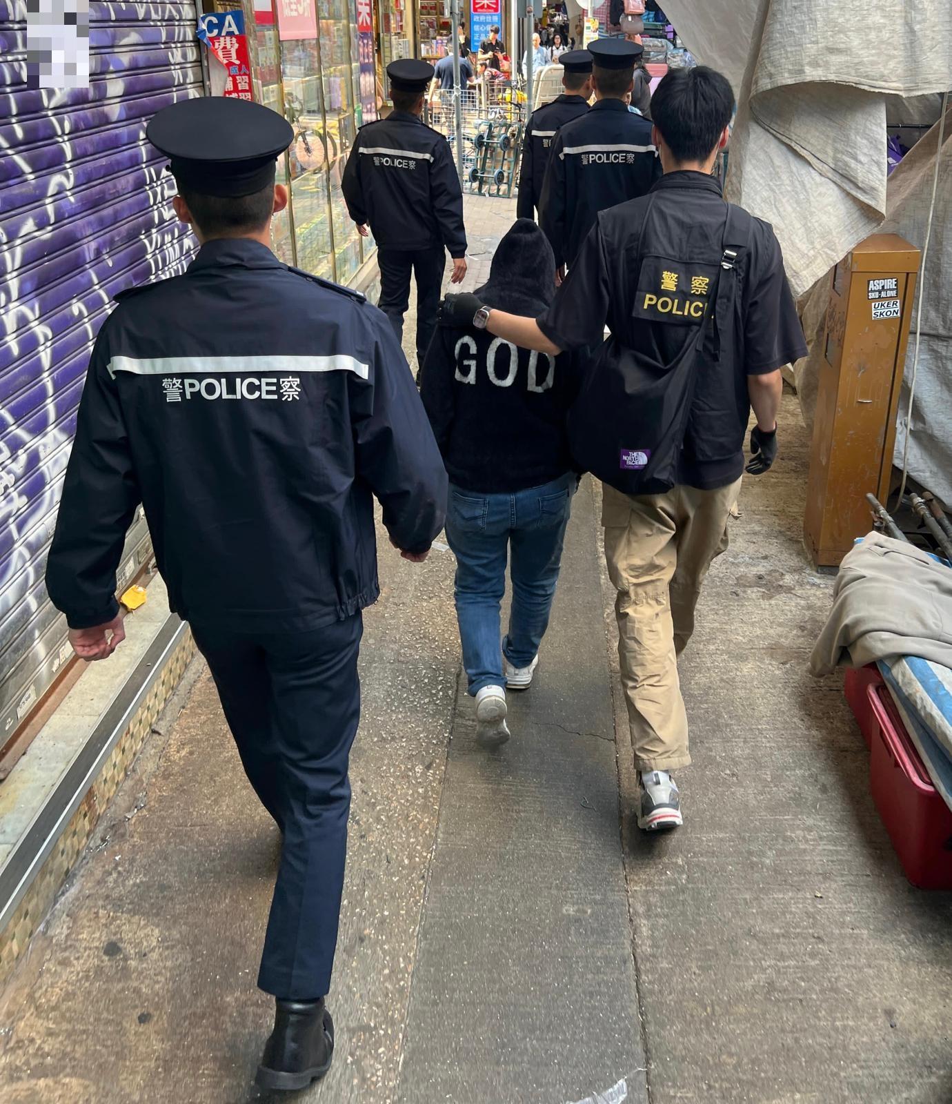 圖為被捕人。(警方圖片)