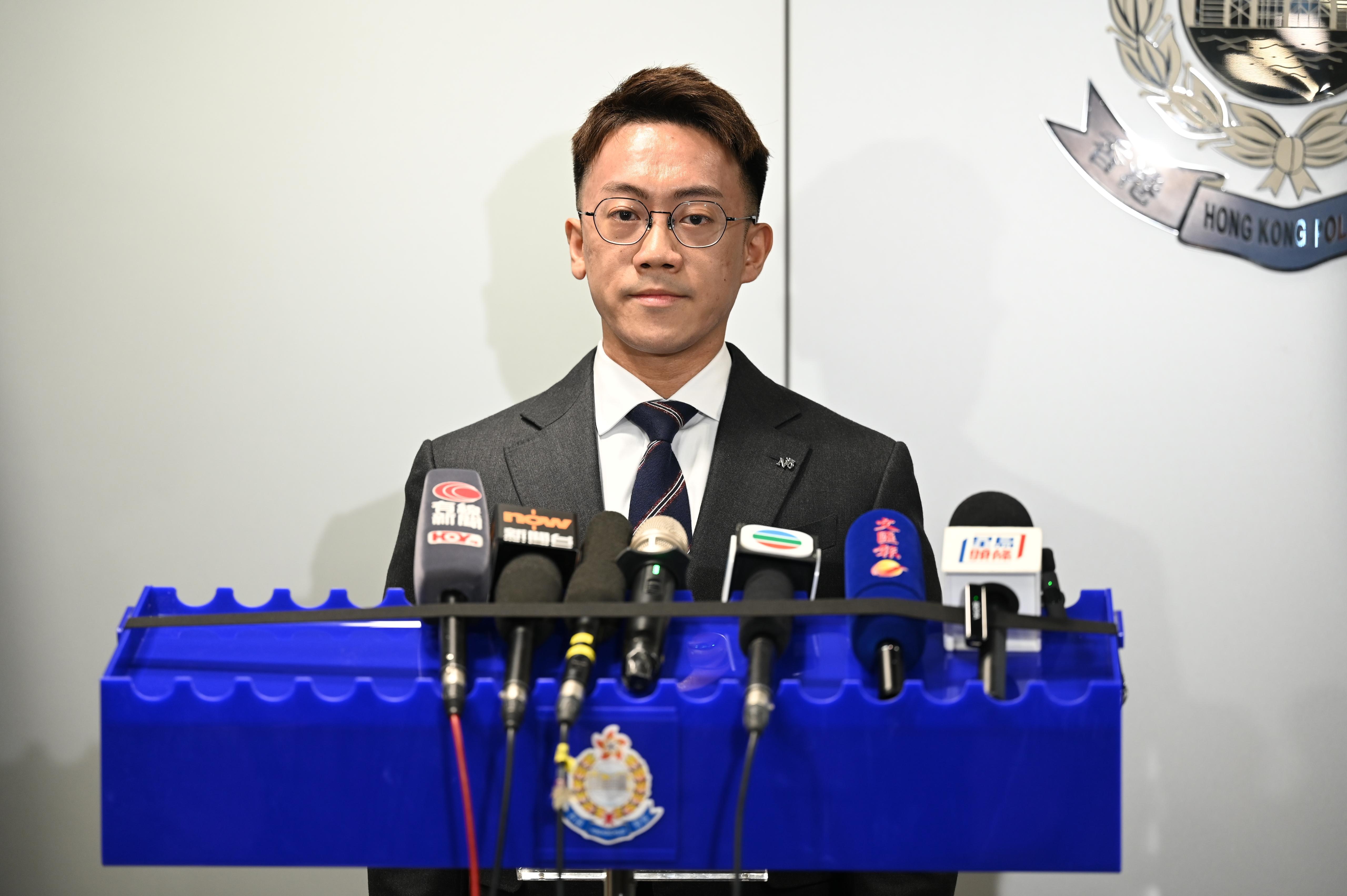 毒品調查科行動組偵緝督察吳嘉煒。