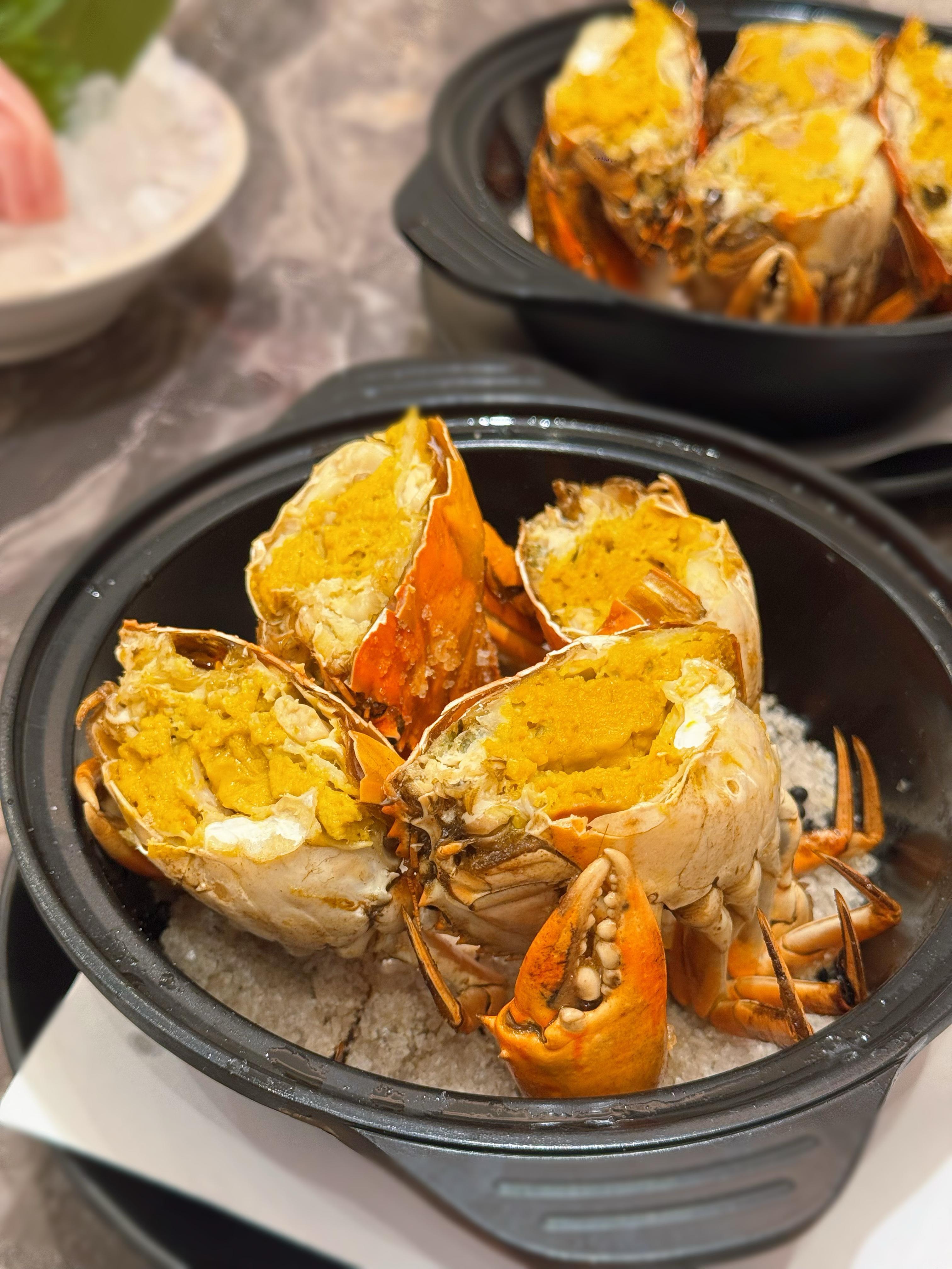 爆膏油鹽焗奄仔蟹