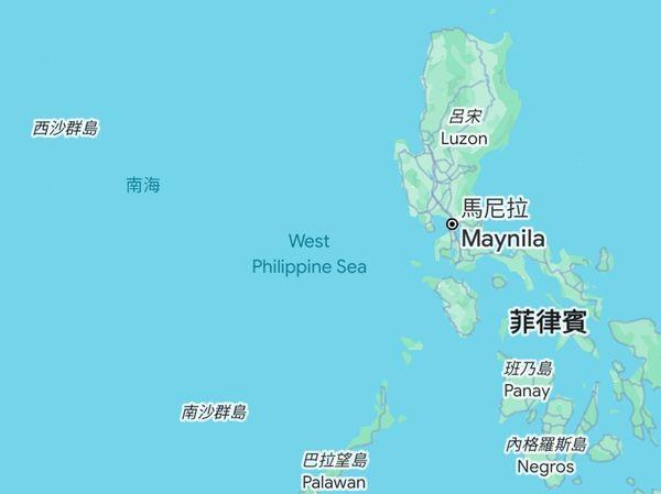 Google Maps加強「西菲律賓海」標示。(圖/翻攝Google Maps)