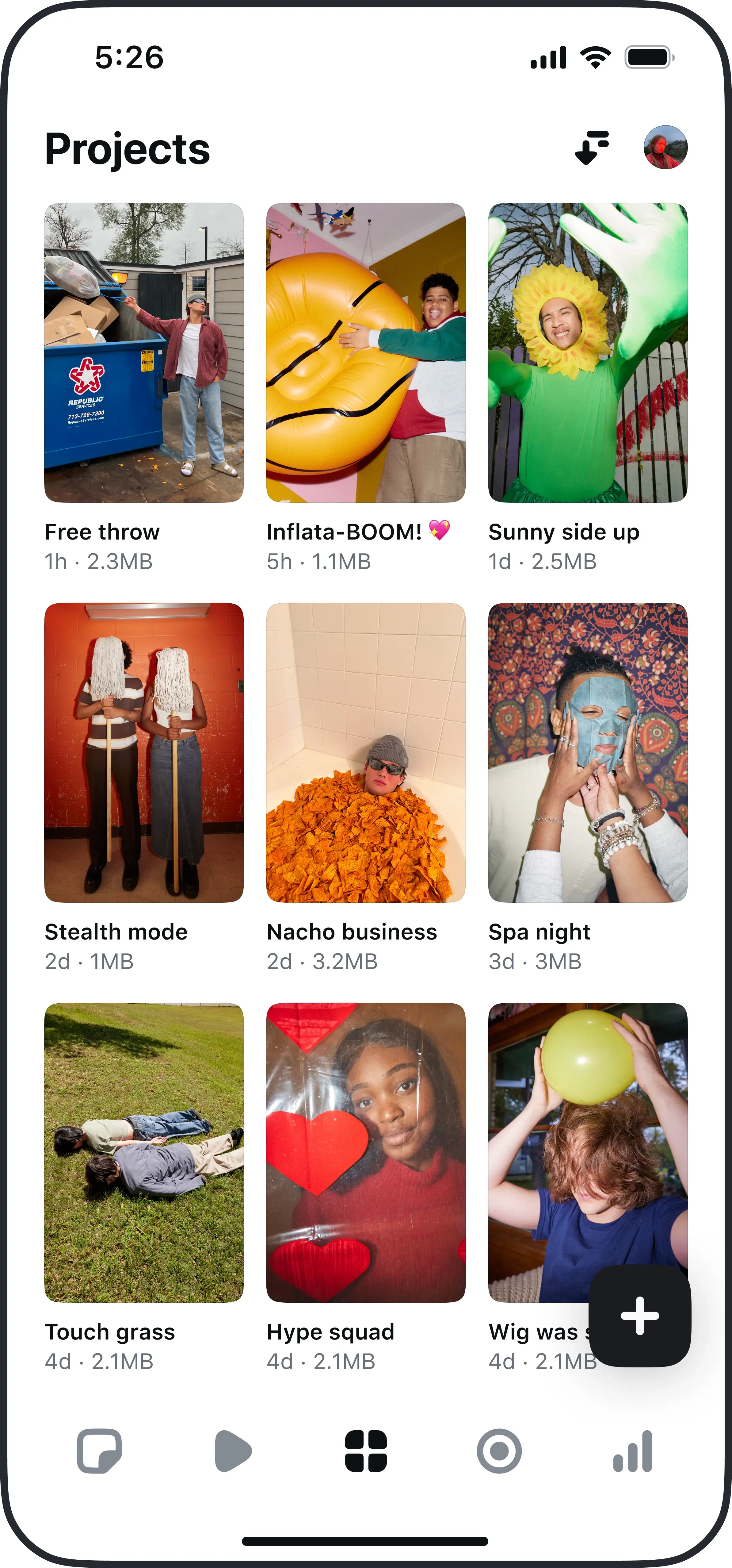 Edits可同時進行多個剪片項目。