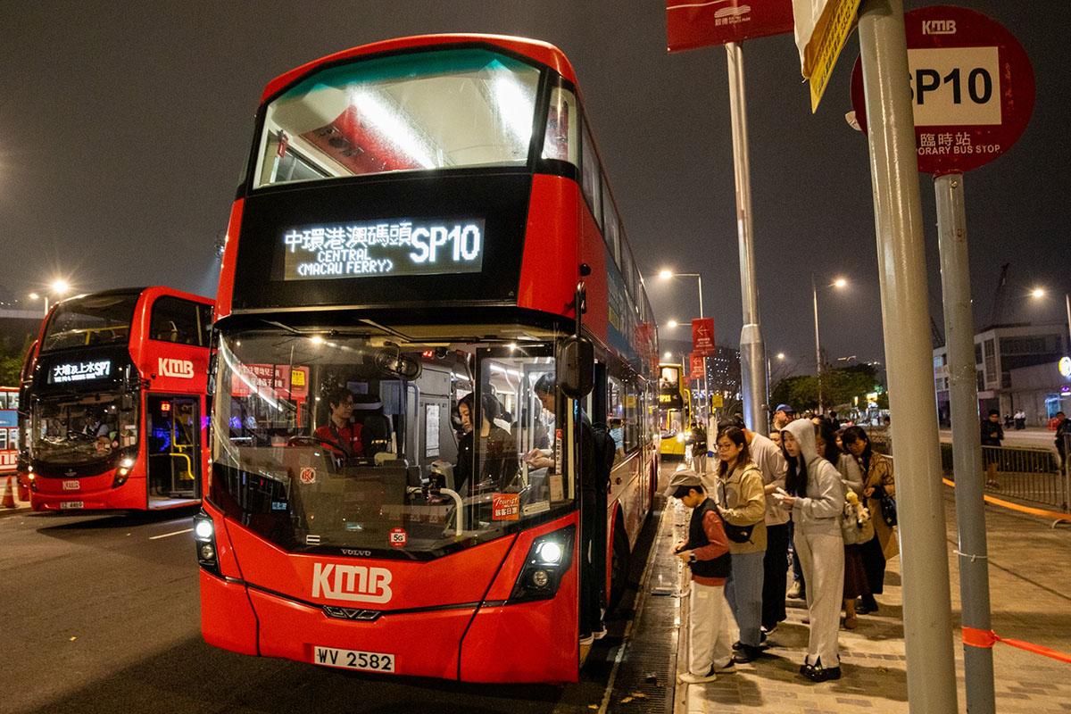 九巴營運多條啟德體育園活動散場巴士線。(九巴提供)