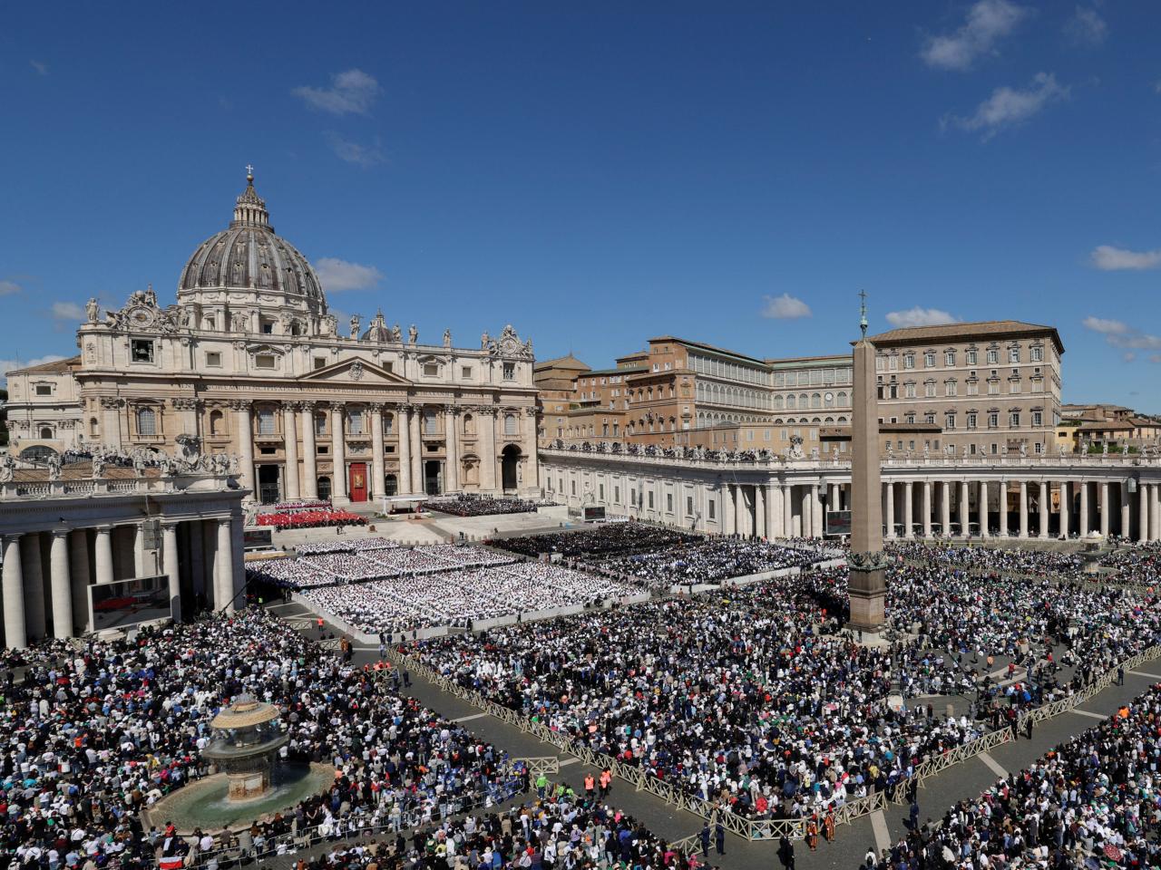 梵蒂岡稱,大約20萬人參與教宗方濟各葬禮。(路透社)