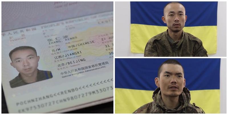 烏克蘭俘虜了兩名為俄軍作戰的「中國士兵」,片段有兩人接受調查的畫面,兩人都使用普通話回答提問。(澤連斯基社交網站片段截圖)